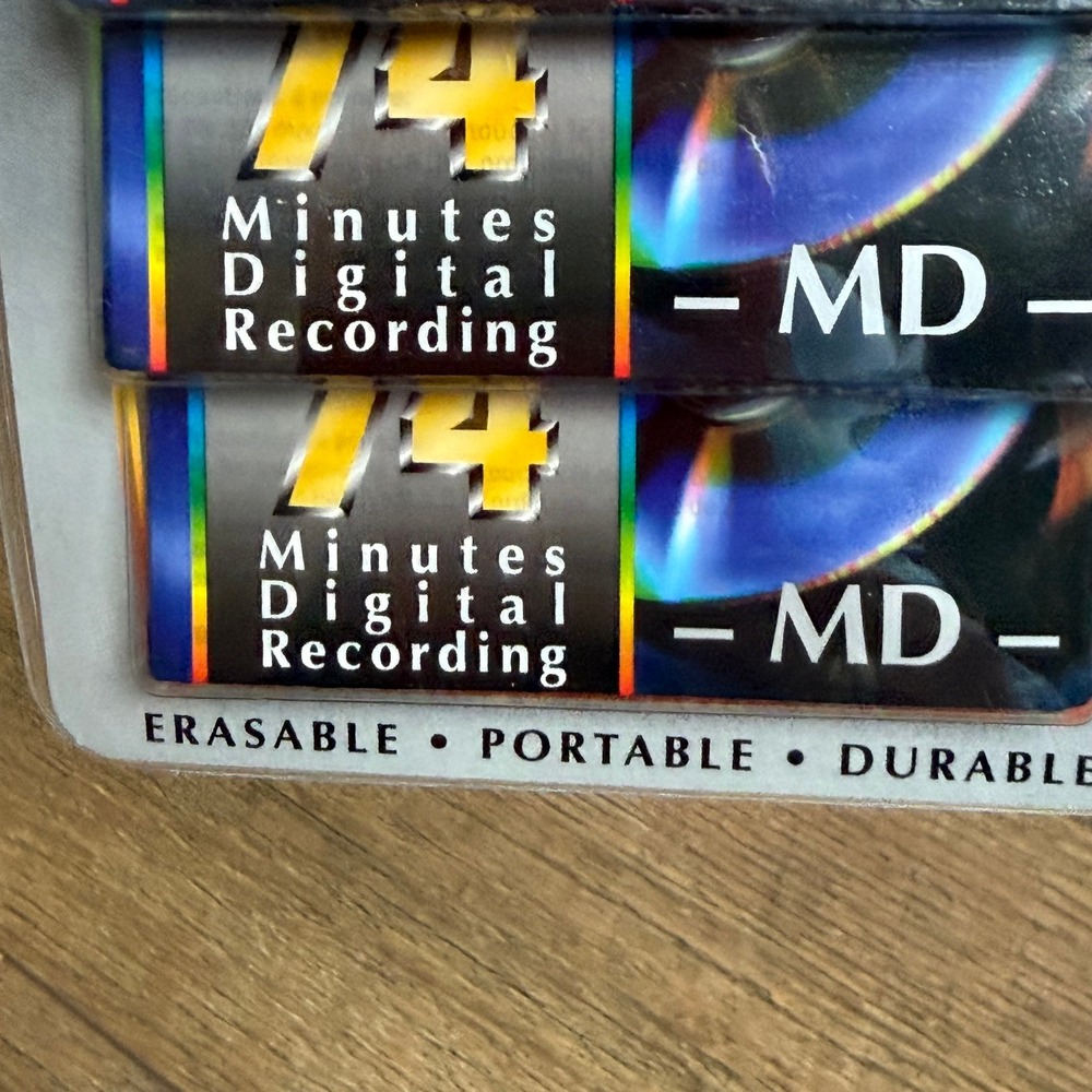 Memorex Recordable MiniDisc 5 Pack 74 Minute Digital Recording MD 1520-5000 NEW - Picture 7 of 7